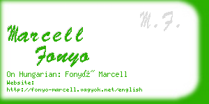 marcell fonyo business card